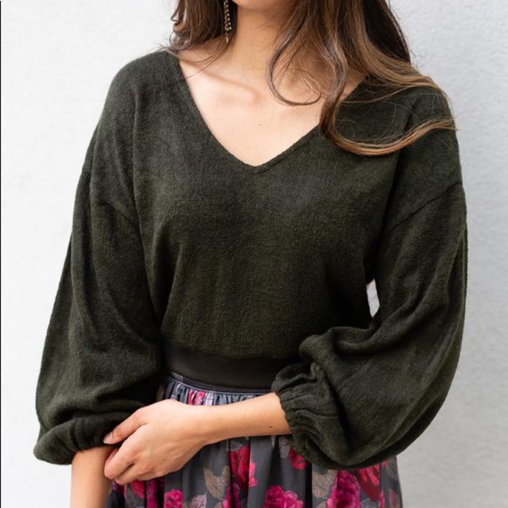 Joyfolie Mia Joy Tara Sweater in Evergreen